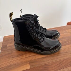 Dr. Martens Shiny Black Kids Boots